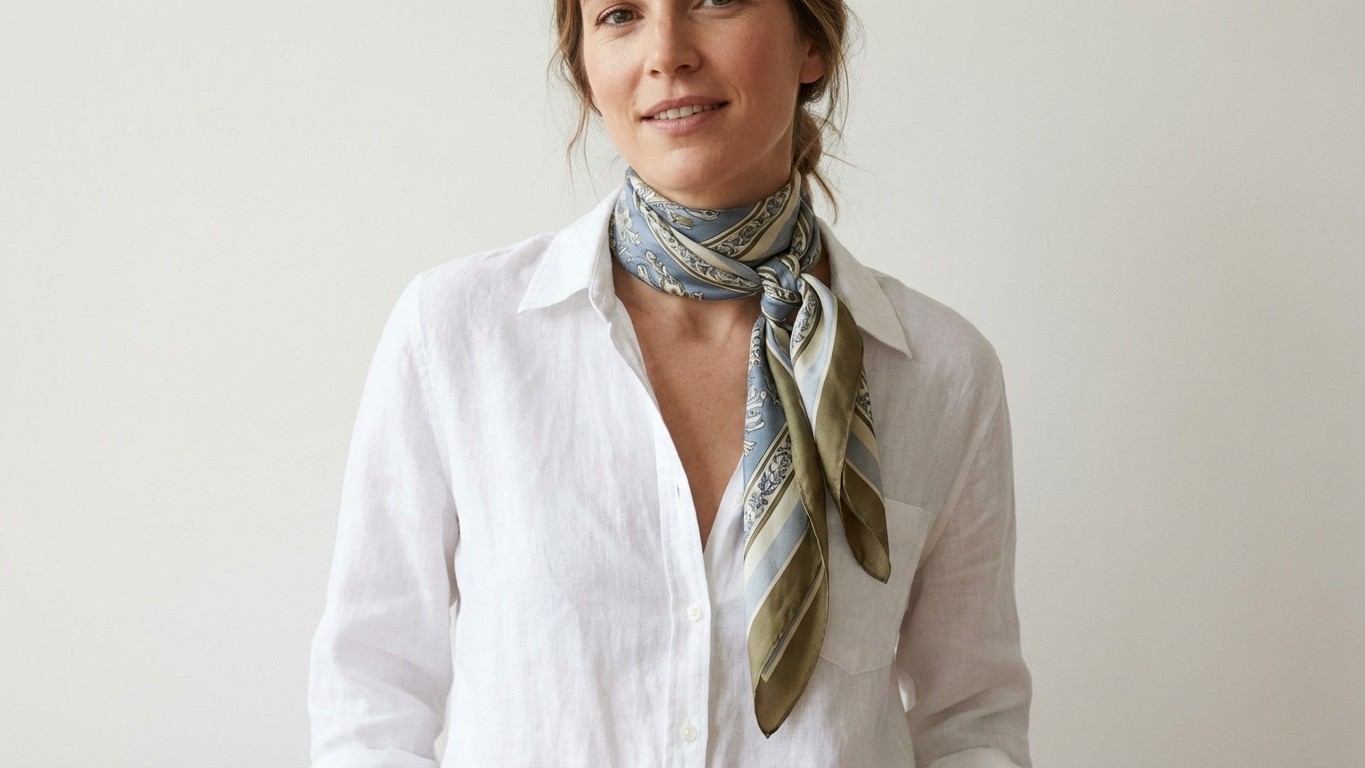 J'ai porté mon foulard en soie de la même façon pendant des années : une styliste m'a montré ce que je ratais