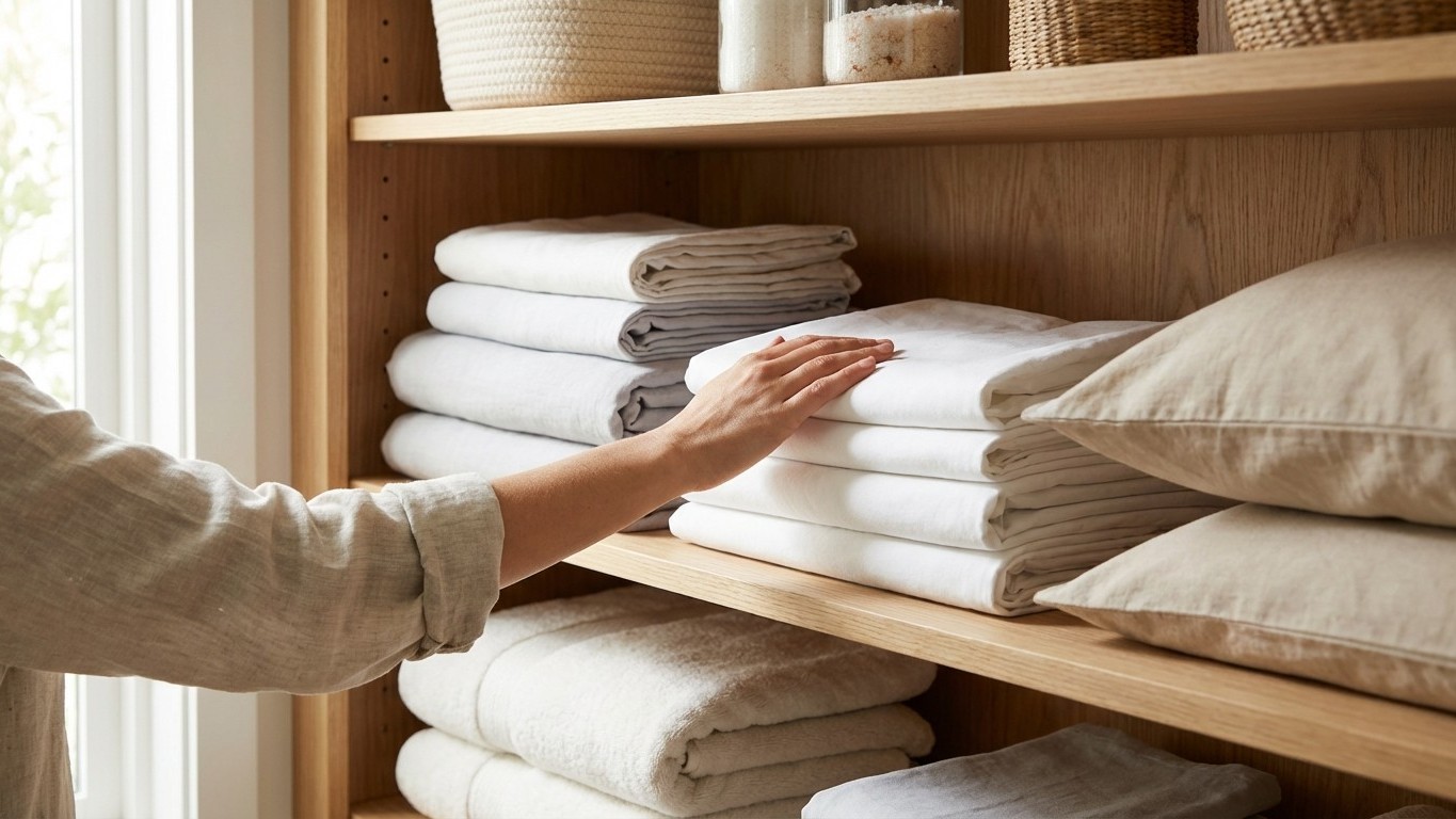 Organisation du linge de maison : draps, serviettes et rotation simple