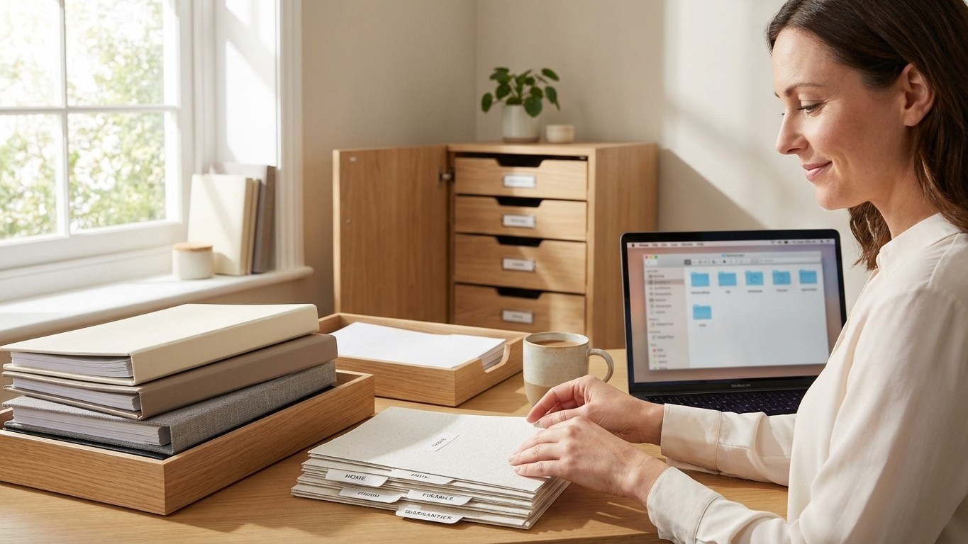 Où ranger les factures et garanties : dossier, numérisation et accès rapide