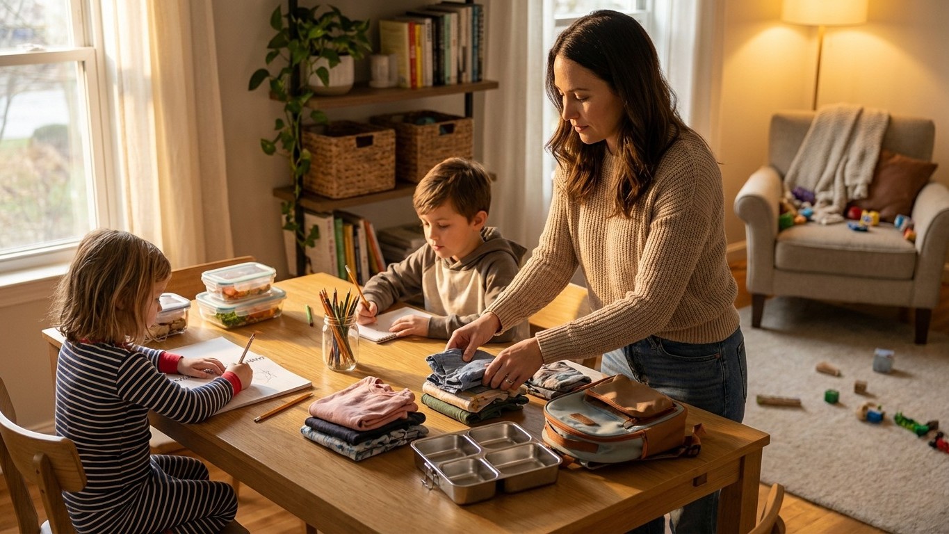 Routine du soir avec enfants : préparer demain en 15 minutes