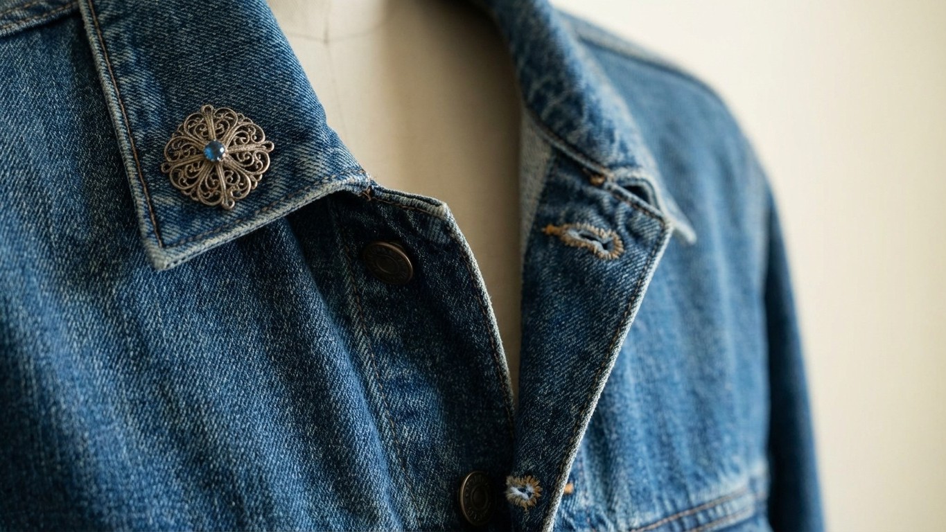 Si vous portez une broche sur votre veste en jean, un styliste m'a montré pourquoi vos trous ne sont pas un hasard