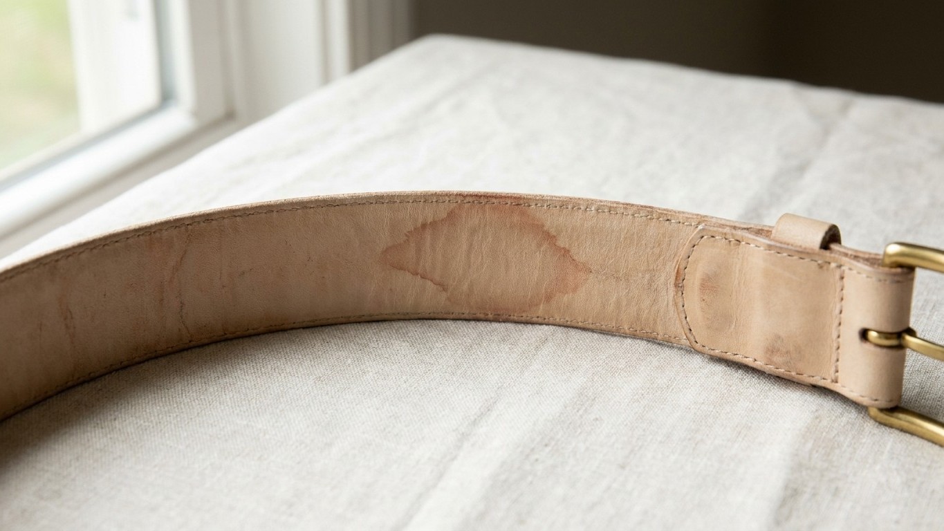 Si vous portez une ceinture en cuir clair sur une robe colorée en été, regardez le dessous : le halo est déjà là