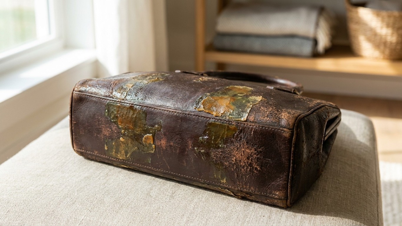 J'ai gardé mon sac en cuir dans sa housse d'origine pendant deux ans : le jour où je l'ai sorti, la surface était poisseus...