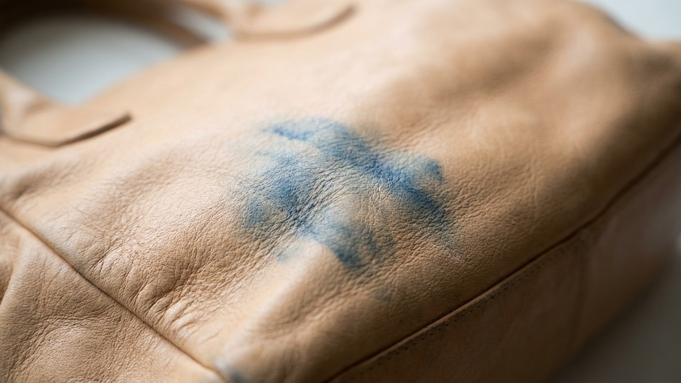 J'ai posé mon sac en cuir clair sur mon jean brut une seule journée : la tache bleue dans le grain ne partira jamais