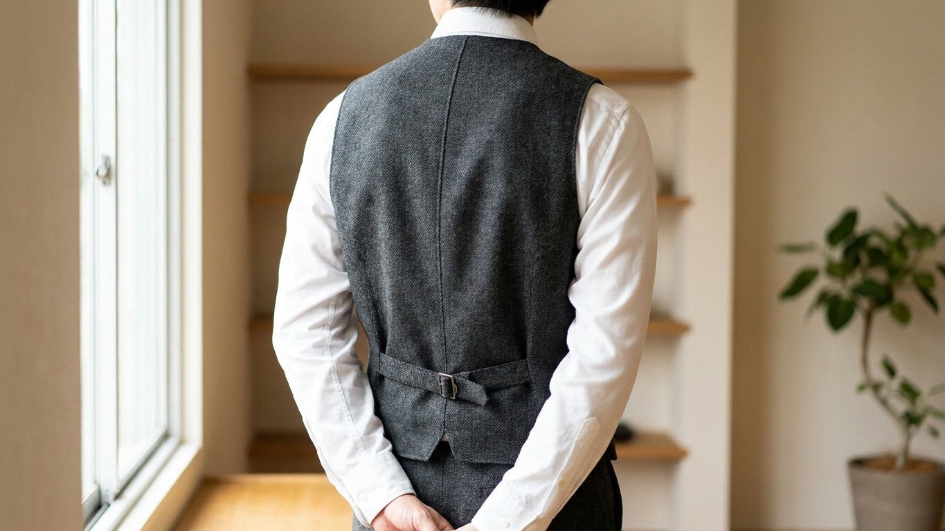 Vous portez votre gilet de costume seul cet été : un détail dans votre dos révèle ce que vous ne voyez pas