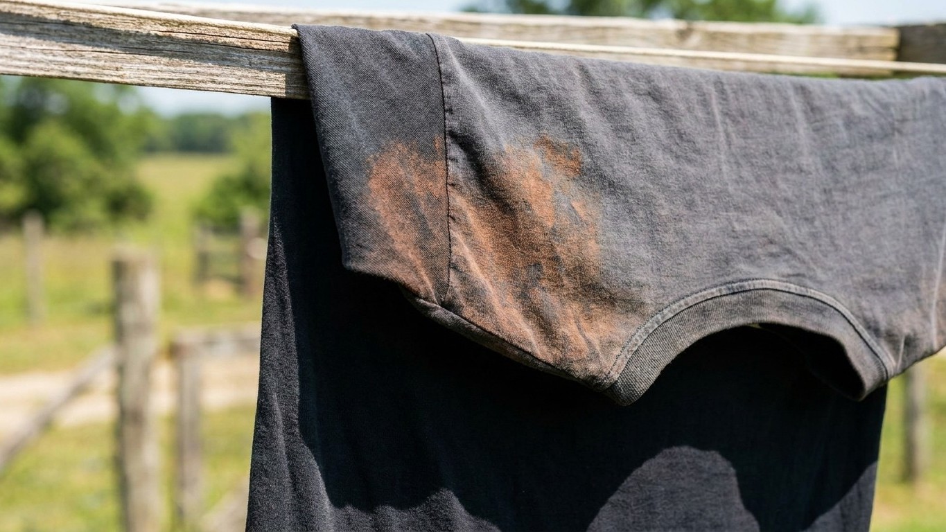 J'étendais mon linge noir en plein soleil pour qu'il sèche plus vite : en dépliant un tee-shirt au bout d'un été, j'ai com...