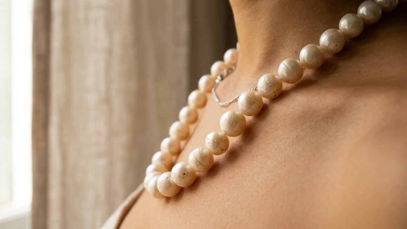 Je vaporisais mon parfum une fois mon collier de perles enfilé : un bijoutier m'a montré ce que l'alcool avait déjà rongé ...