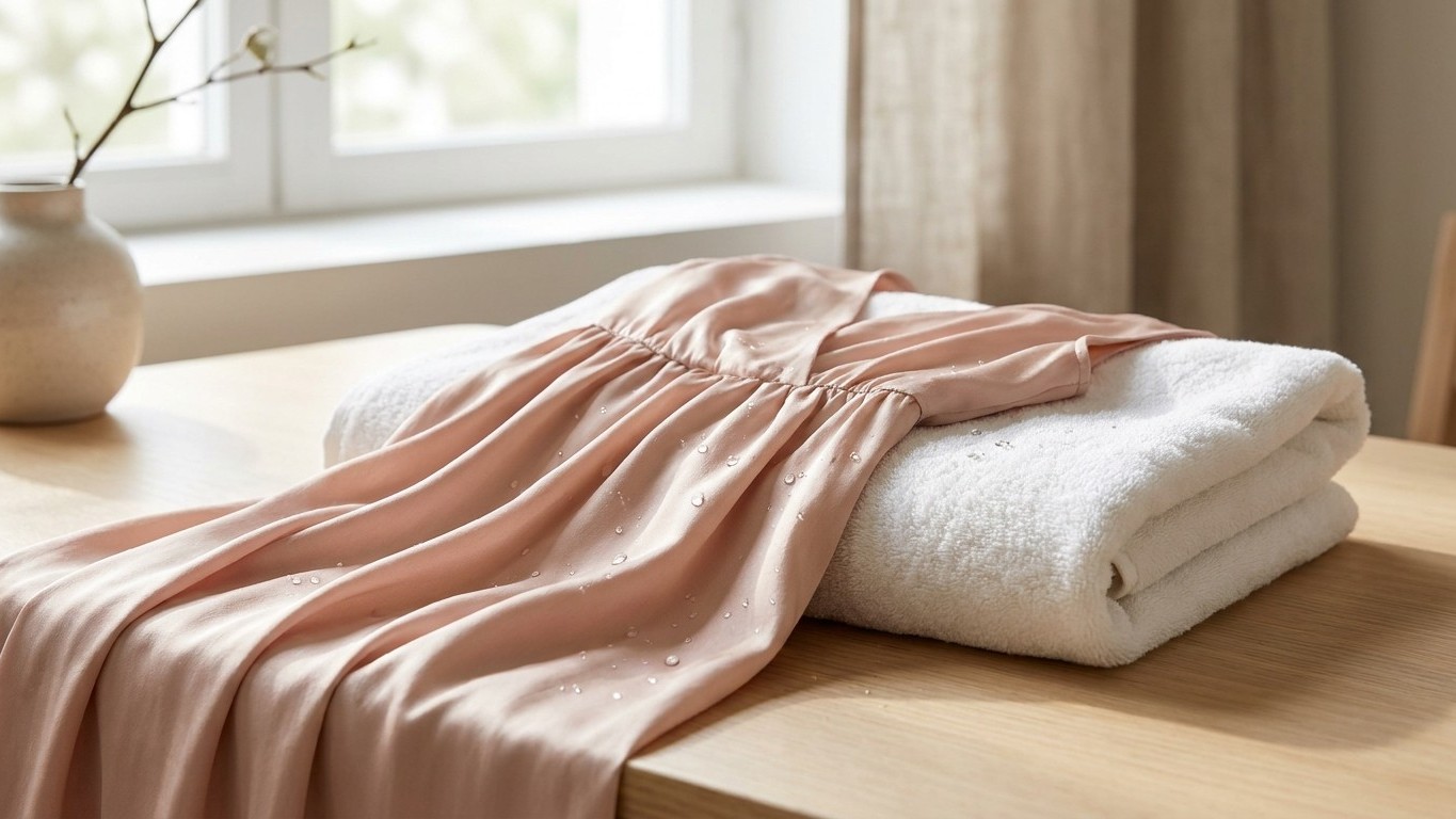 On s'obstine tous à essorer nos robes en viscose comme le reste du linge : ce geste anodin déforme pourtant la coupe pour ...