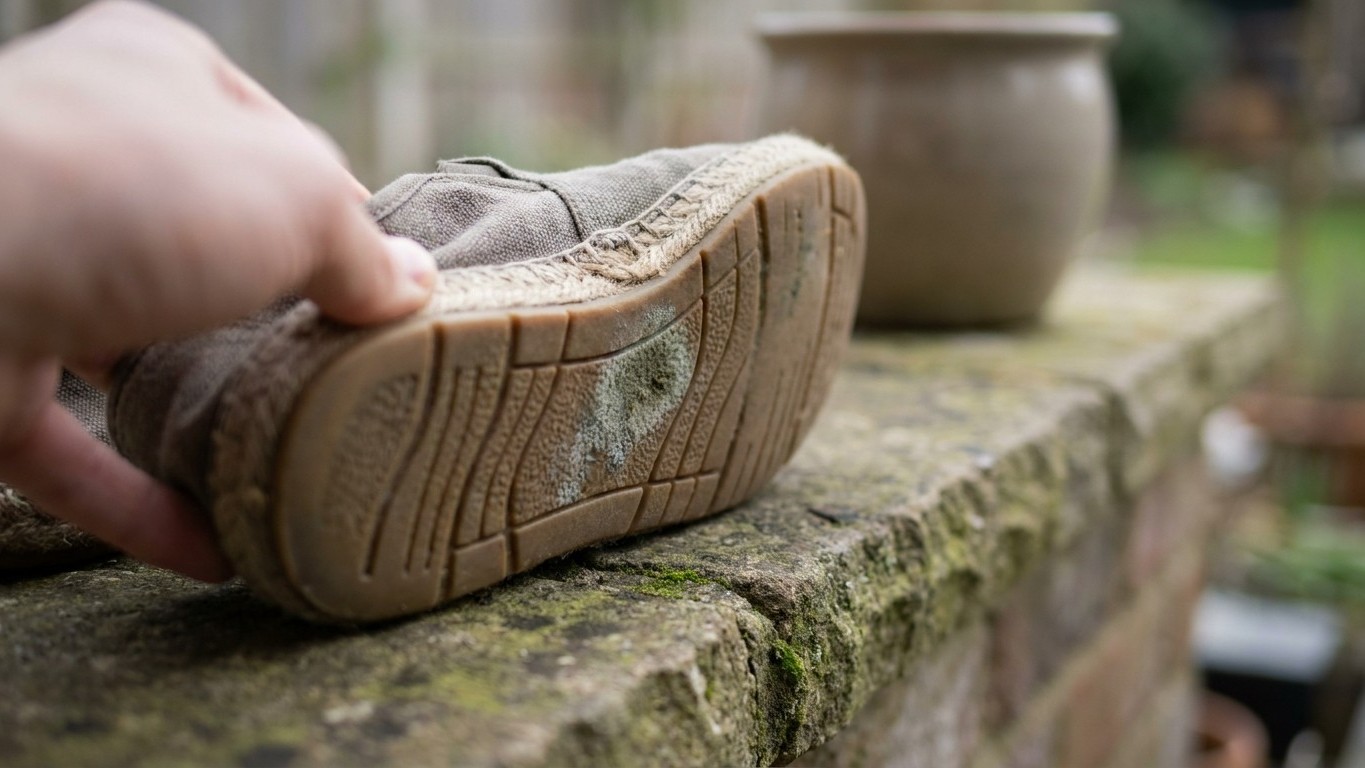 Mes chaussons de yoga séchaient sur le rebord de la fenêtre depuis tout l'été : le jour où j'ai retourné la semelle, j'ai ...