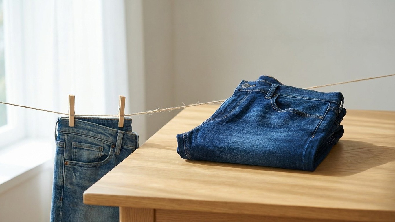 On s'obstine tous à passer nos jeans stretch au sèche-linge, alors que c'est ce qui fait bâiller la taille dès le troisièm...