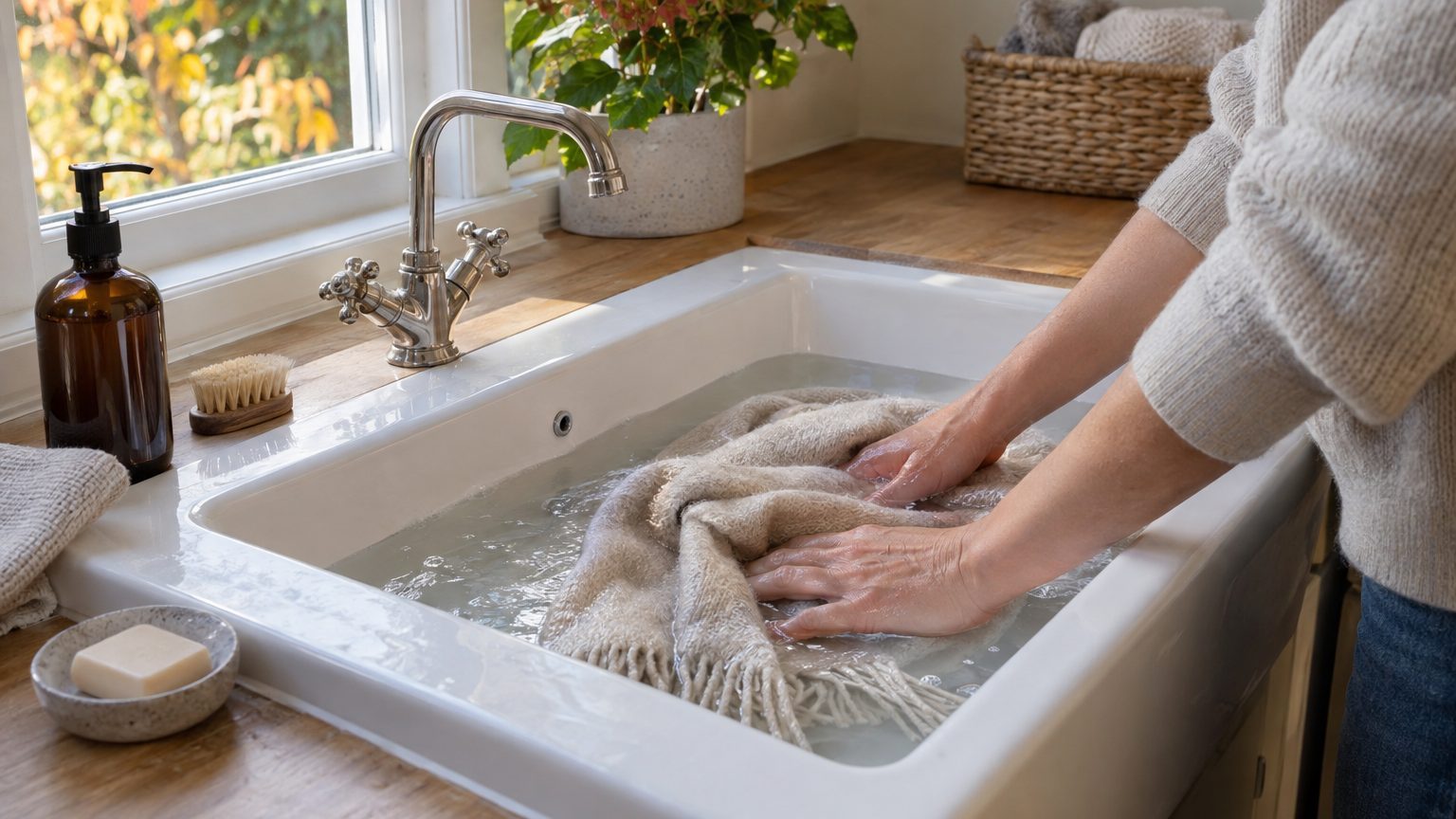 Comment laver une écharpe en cachemire à la main ou en machine sans la feutrer