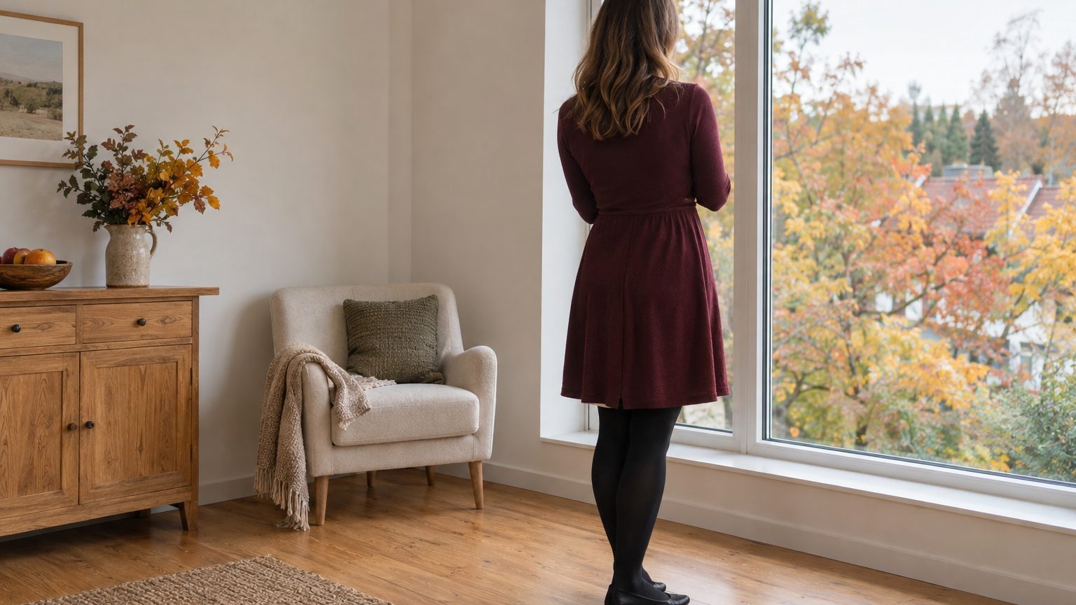 Quelle couleur de collants avec une robe bordeaux : les associations qui marchent, du bureau au soir